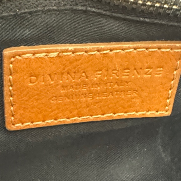 Quiet Luxury Made in Italy Leather Black and Tan Women's Handbag - Picture 9 of 12